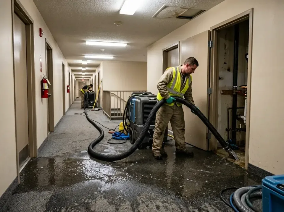 multi-unit-apartment-hallway-f-005 — frequently asked questions, Emergency Burst Pipe Water Extraction & Removal in Fort Mye…